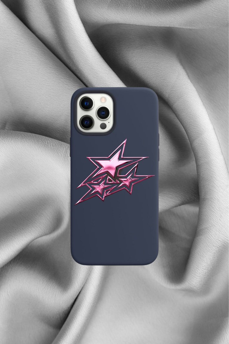 Y2K Cyber Star Telefon Kılıfı - Siber Estetik Grunge Tasarım