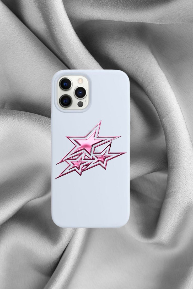 Y2K Cyber Star Telefon Kılıfı - Siber Estetik Grunge Tasarım