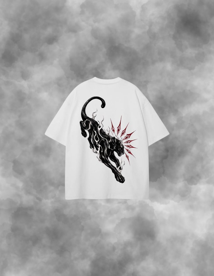 PANTHER-Arka Ve Ön Baskılı Unisex Premium Tişört 