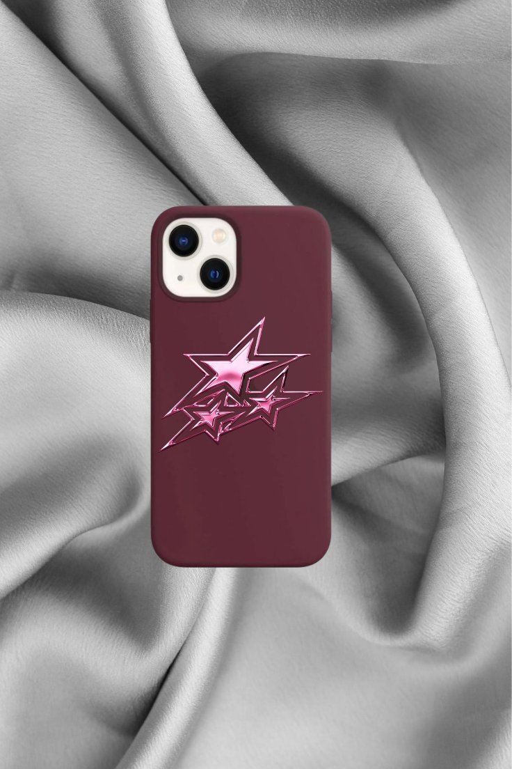 Y2K Cyber Star Telefon Kılıfı - Siber Estetik Grunge Tasarım