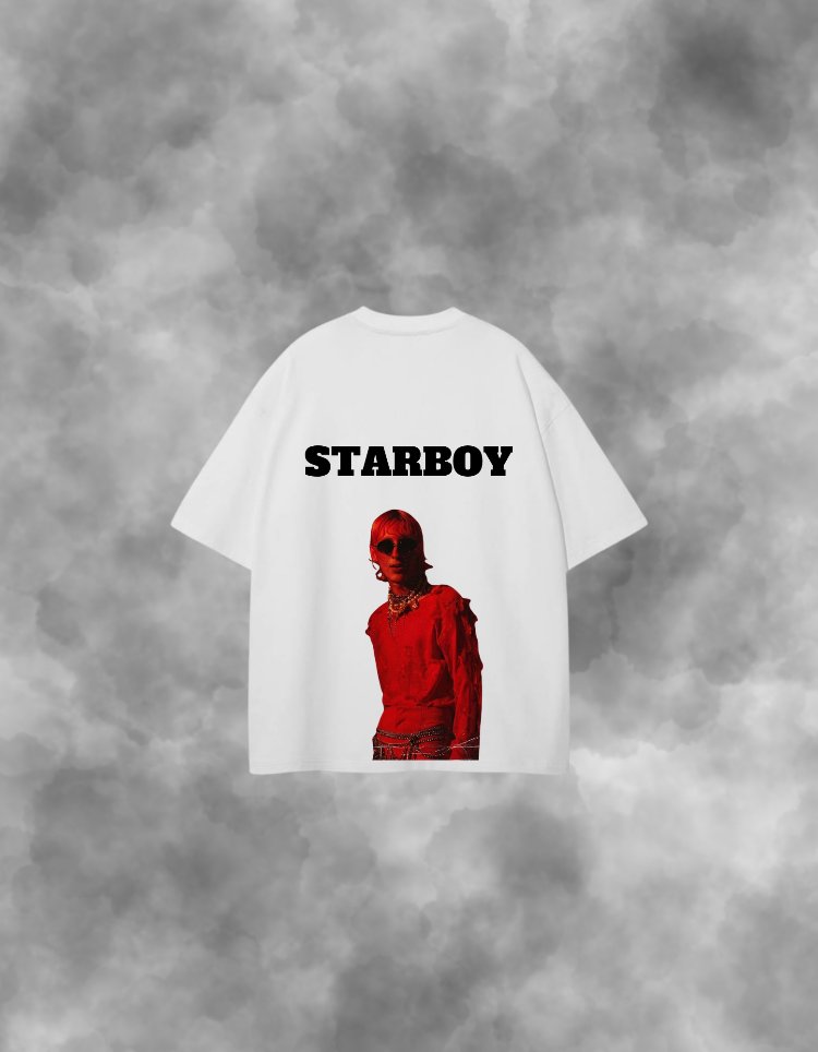 Starboy vintage -Arka ve Ön Baskılı Unisex Premium Tişört 