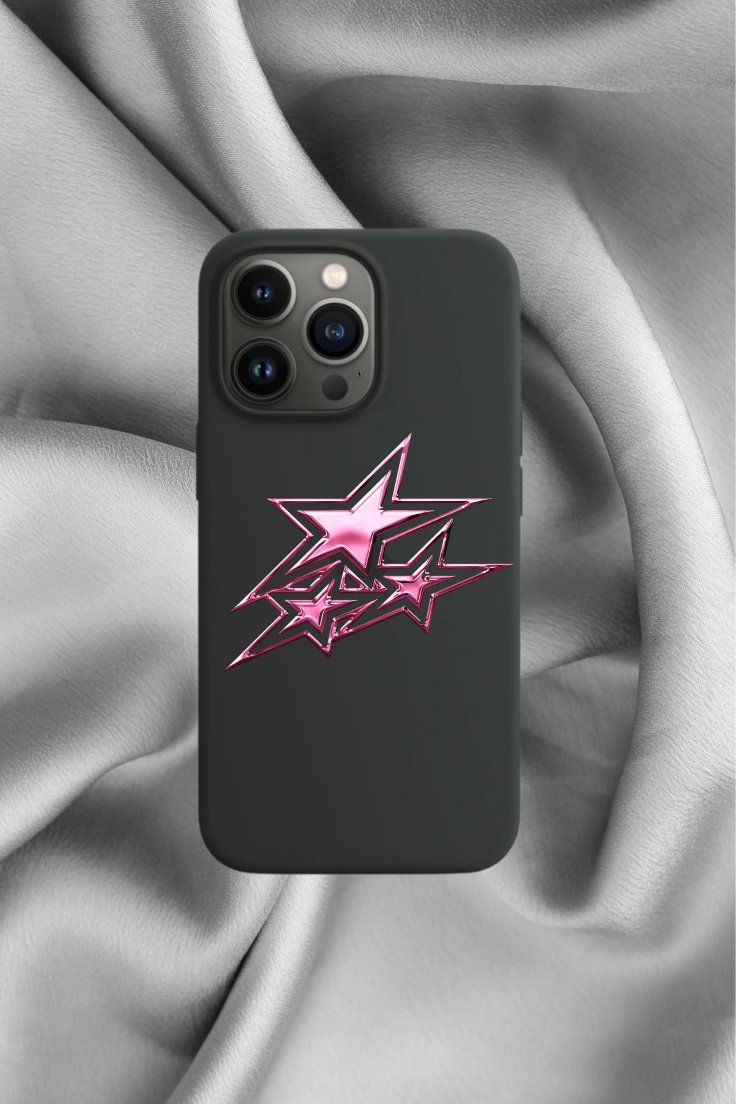Y2K Cyber Star Telefon Kılıfı - Siber Estetik Grunge Tasarım