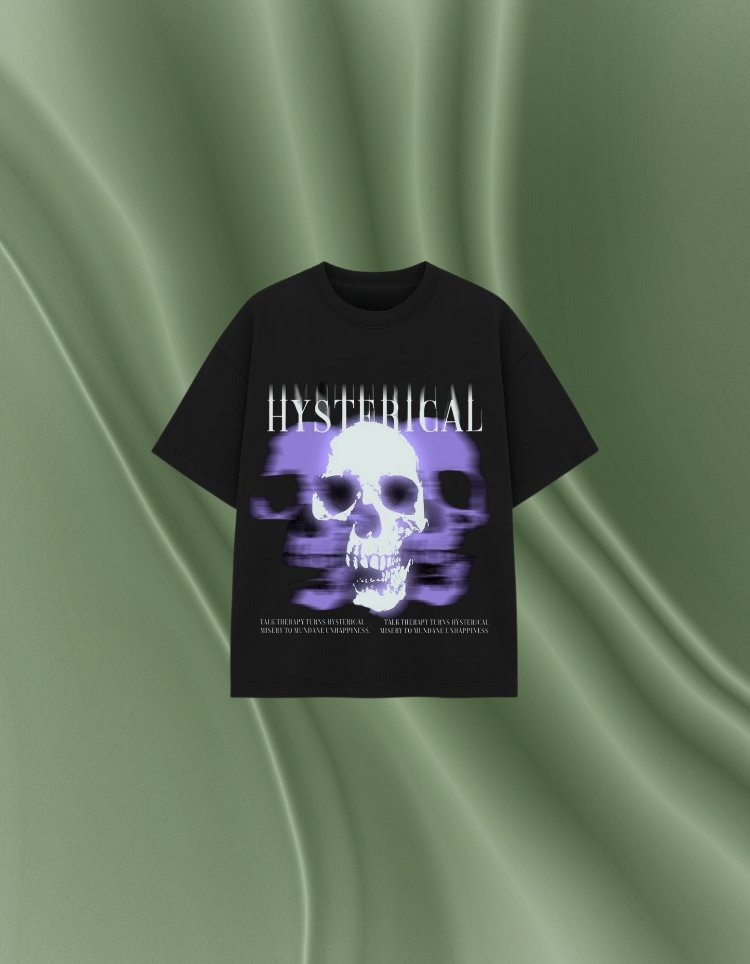 HYSTERICAL-Unisex Premium Siyah Tişört 