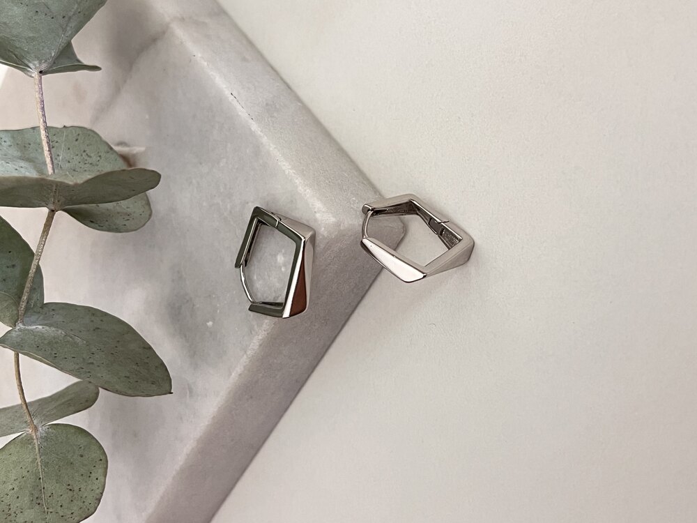 Xuping Silver Dörtgen Küpe