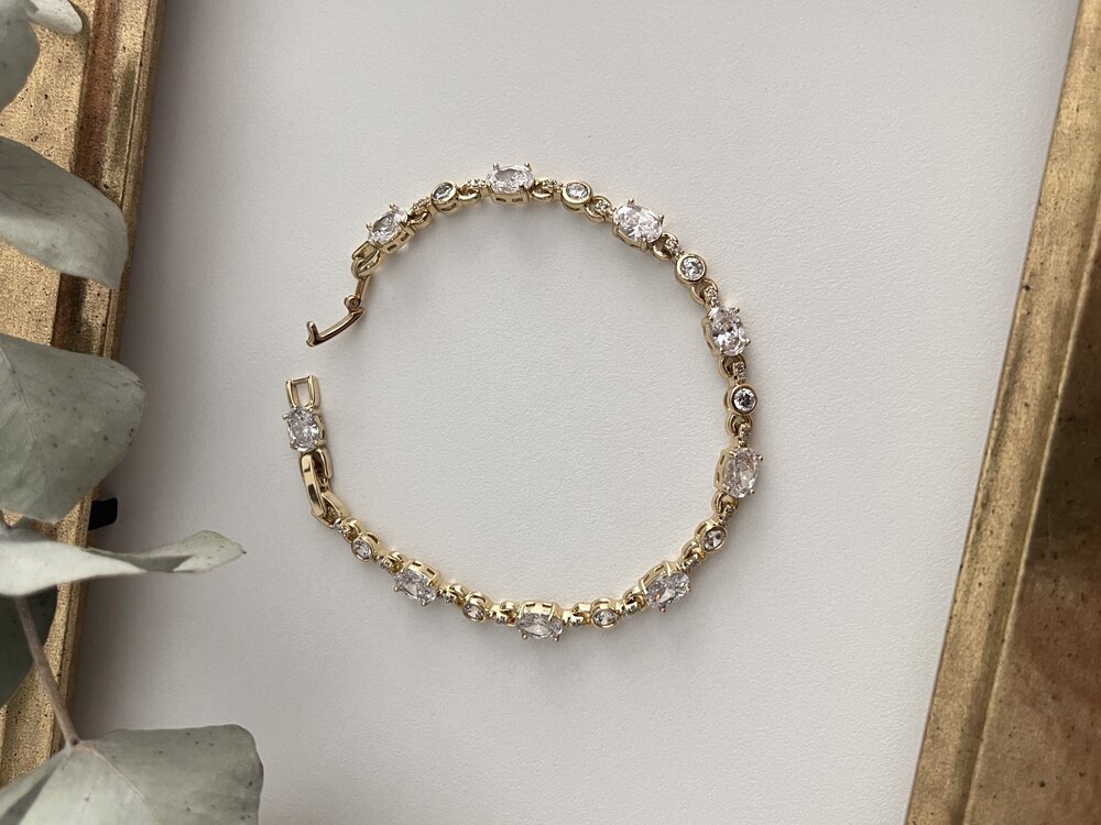 Xuping 14K Oval Su Yolu Bileklik