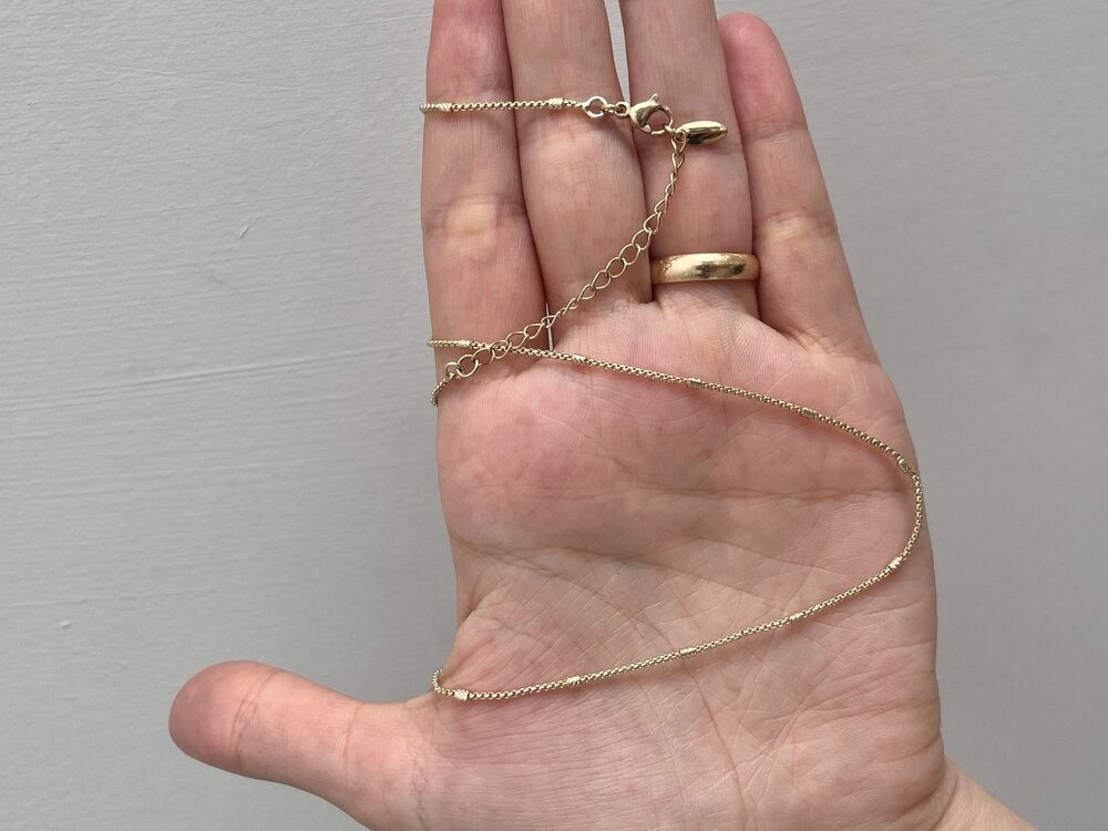 Xuping 14K Mini Kübik Dorika Zincir