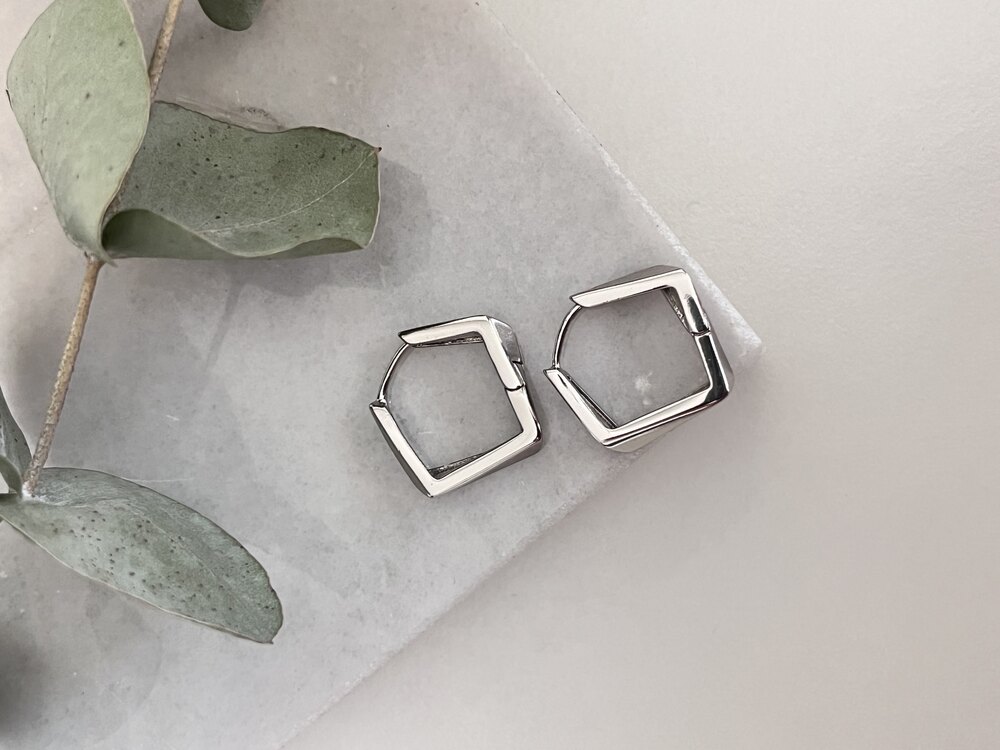 Xuping Silver Dörtgen Küpe