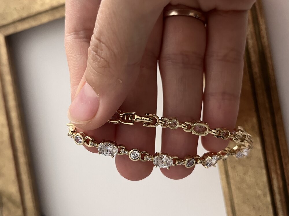 Xuping 14K Oval Su Yolu Bileklik