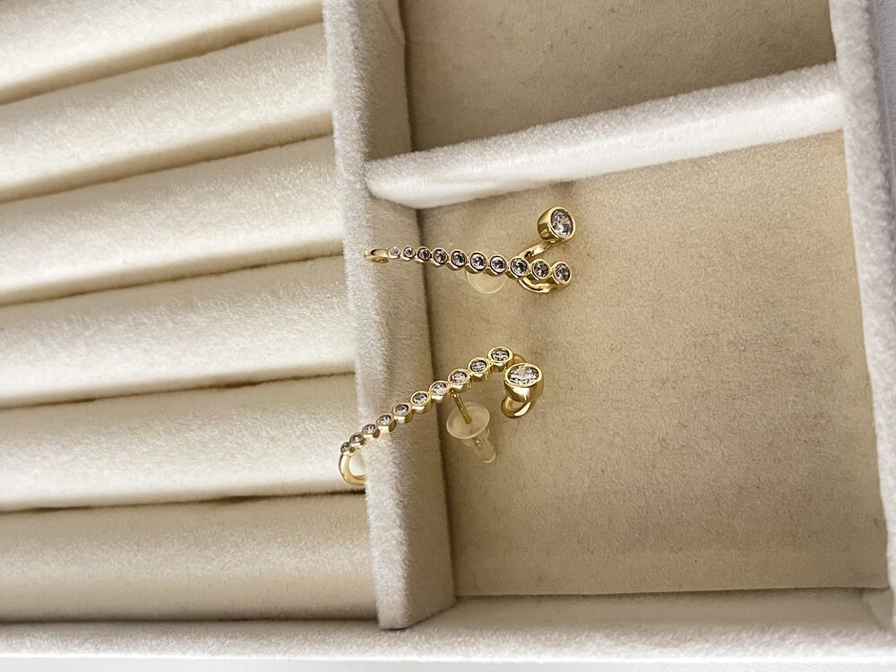 Xuping Taşlı 14K Lisa Küpe