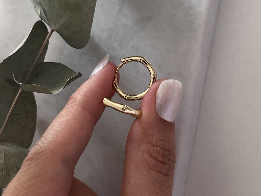 Xuping 14K Kemik Model Küpe