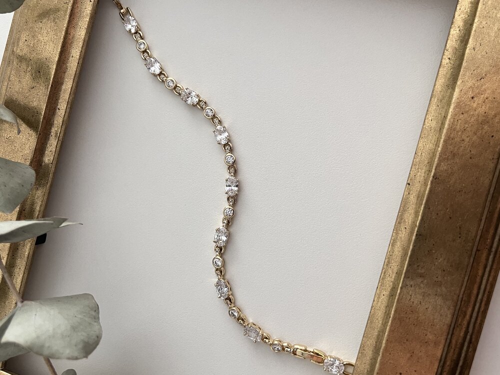 Xuping 14K Oval Su Yolu Bileklik