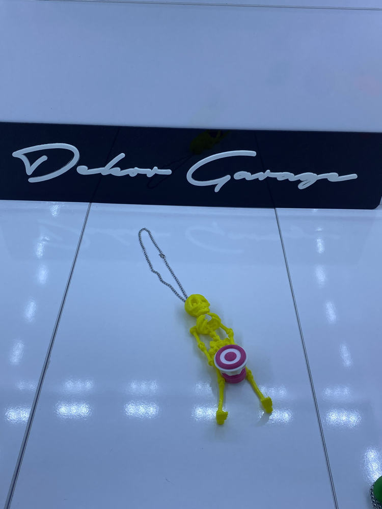 İskelet Ayna Süsü Bass Tutan Model Sarı