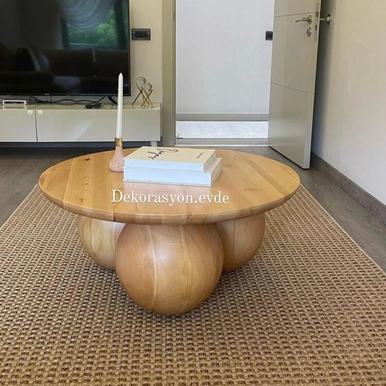 VERNİKLİ KÜRE AYAK ORTA SEHPA