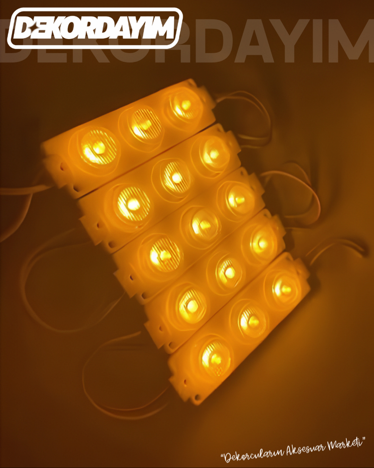 5’li Mercekli Amber Led