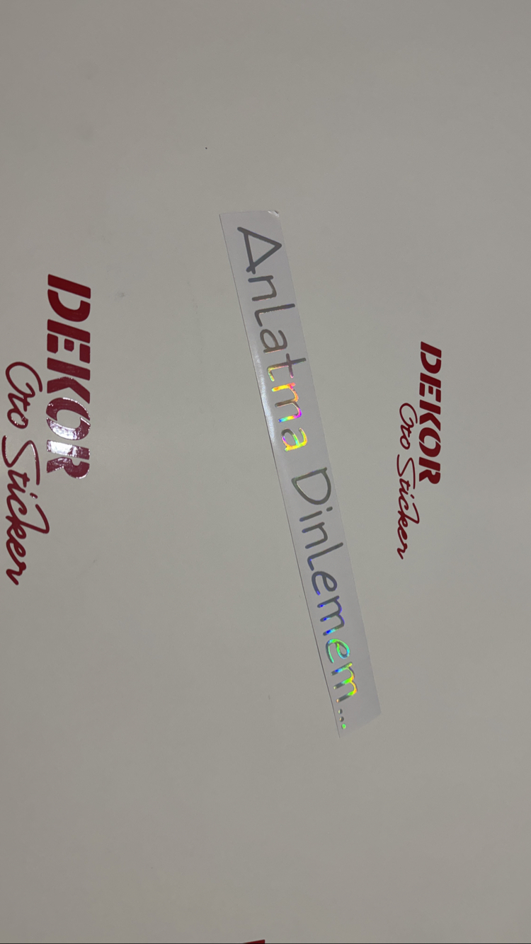Anlatma dinlemem…