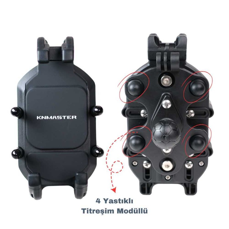 Knmaster TT-860 Titreşim Engelleyicili Tüm Motosikletlere Uyumlu Telefon Tutucu