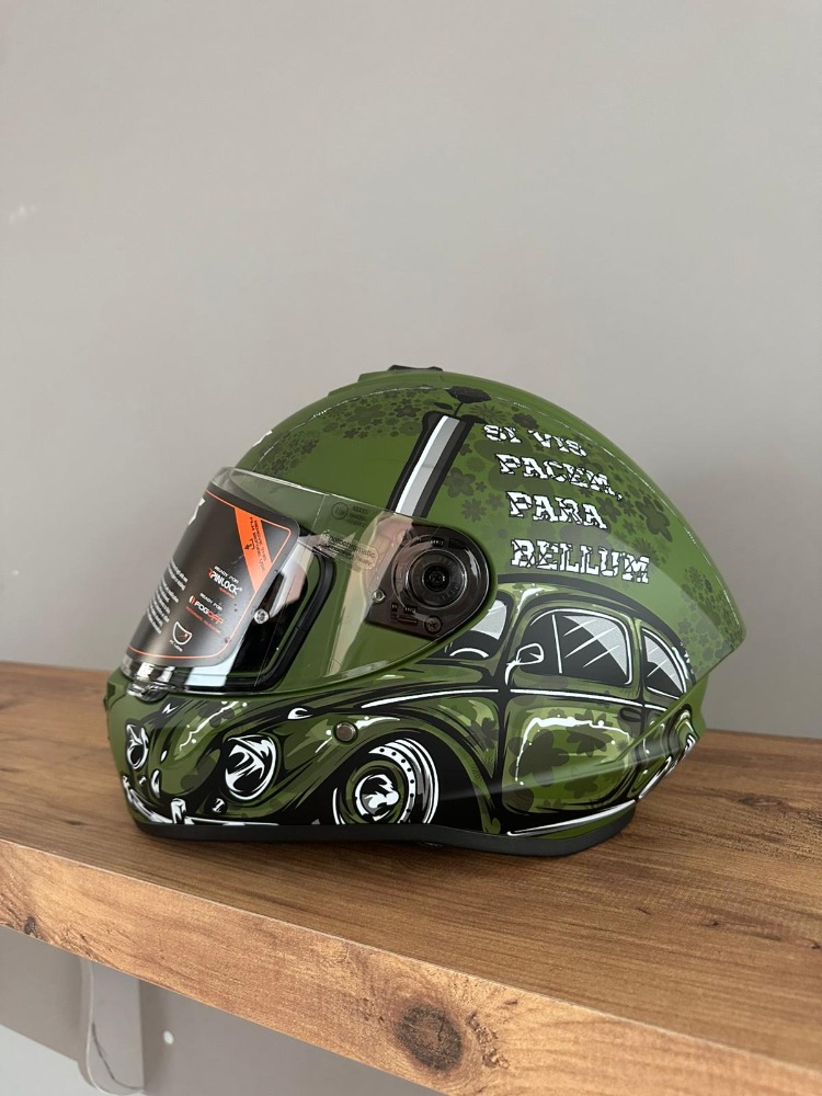 ️ Axxis Draken S Iron Peace C6 Mat Yeşil Kask