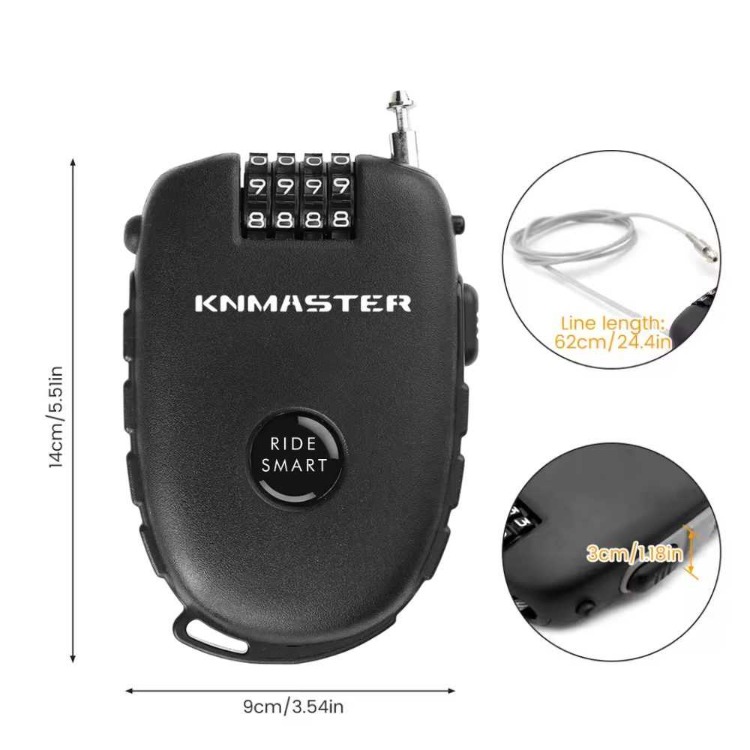 Knmaster Motosiklet Kaskı Kilidi + Knmaster Karbon Çanta Hediyeli