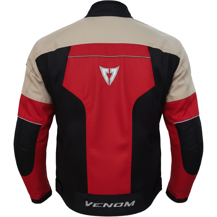 VENOM Dynamic 4 Mevsim Motosiklet Montu - Açık Gri/Kırmızı