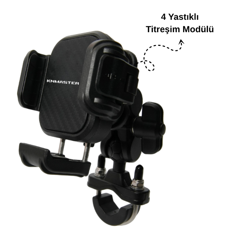 ️ Knmaster TT-870 Titreşim Engelleyicili Motosiklet Telefon Tutucu