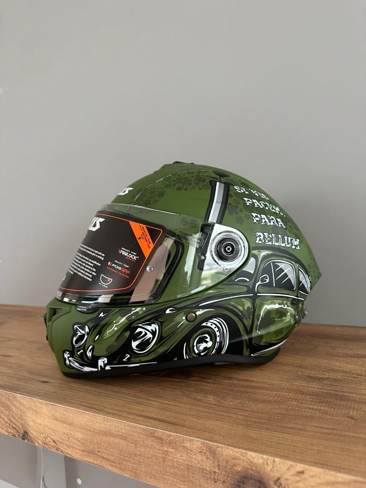 ️ Axxis Draken S Iron Peace C6 Mat Yeşil Kask