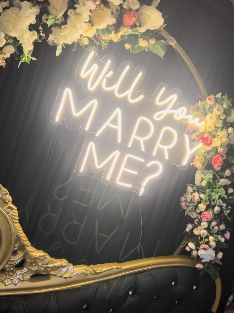 Will You Marry Me Işıklı Neon Duvar yazısı 