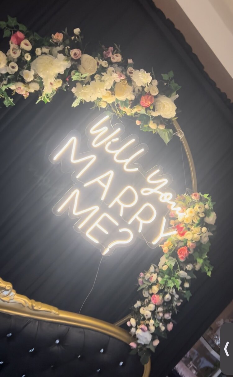 Will You Marry Me Işıklı Neon Duvar yazısı 