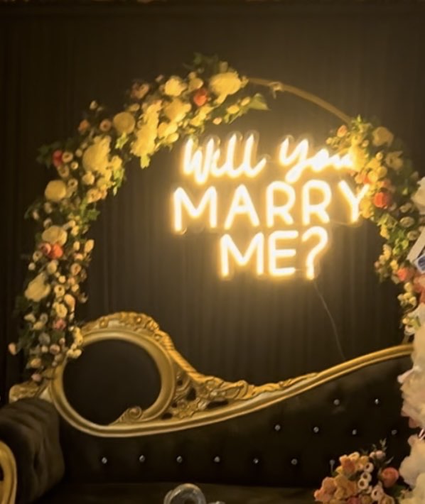 Will You Marry Me Işıklı Neon Duvar yazısı 