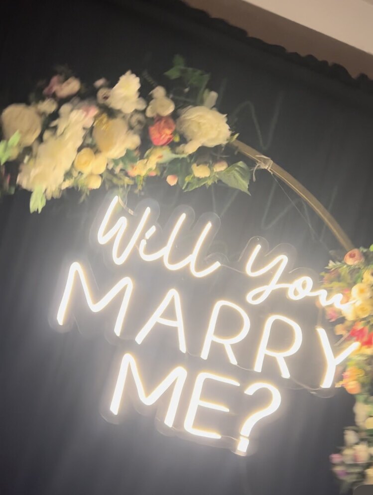 Will You Marry Me Işıklı Neon Duvar yazısı 