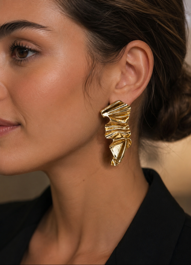 İthal Gold Tasarım Küpe