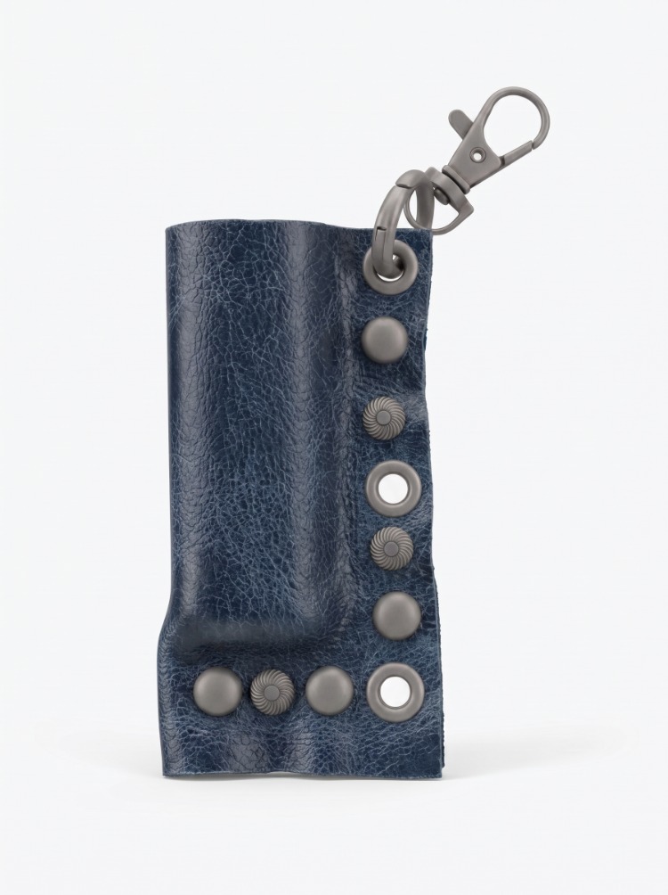 Blue Leather Lighter Case