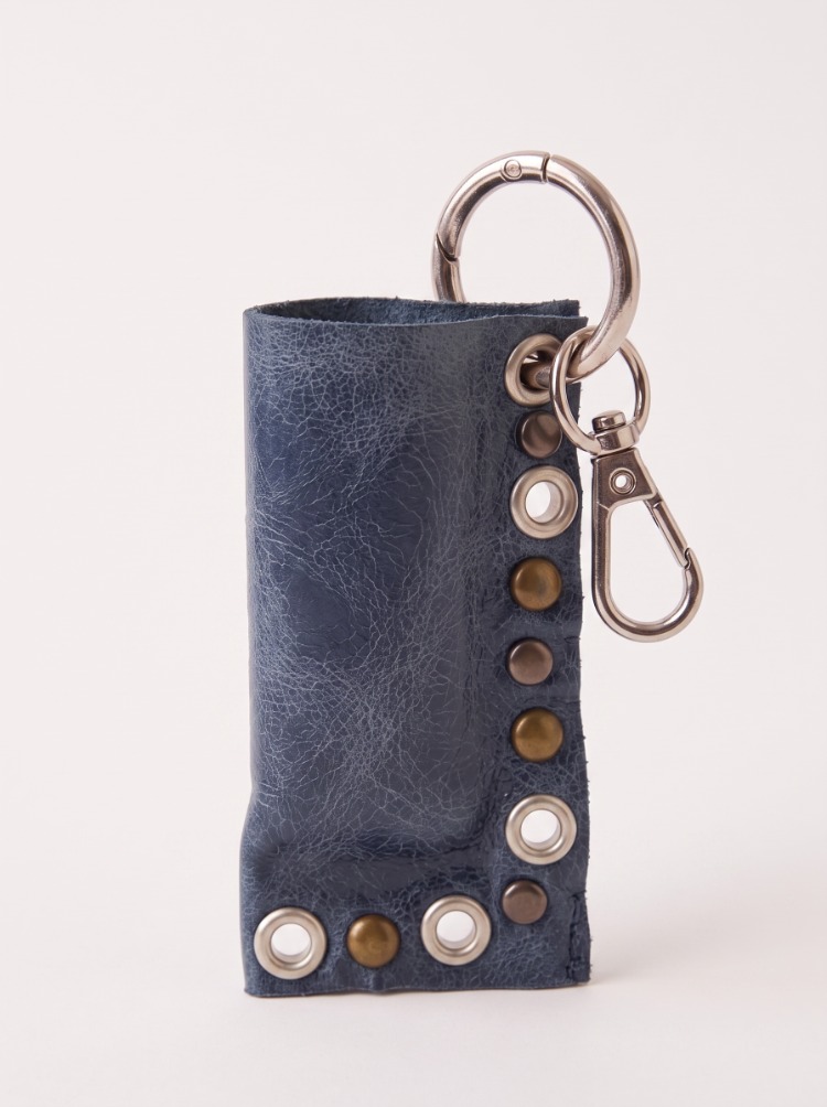 Blue Leather Lighter Case