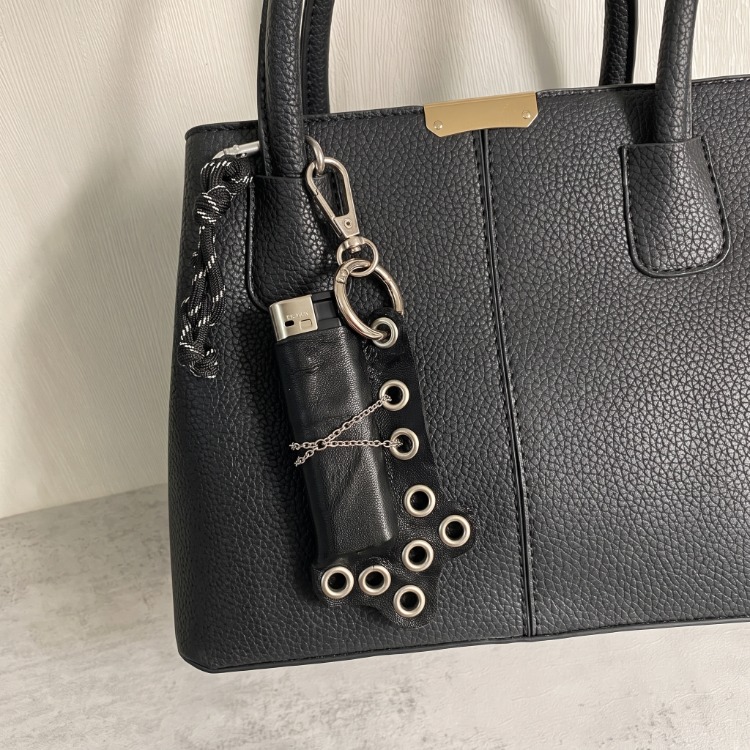 Black Leather Lighter Case