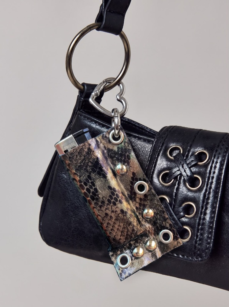 snake skin pattern leather case