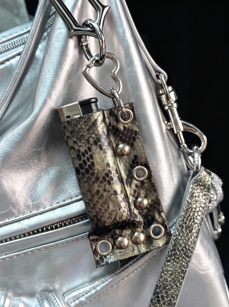 snake skin pattern leather case