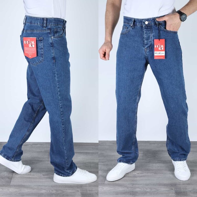 Mavi baggy kot pantolon 