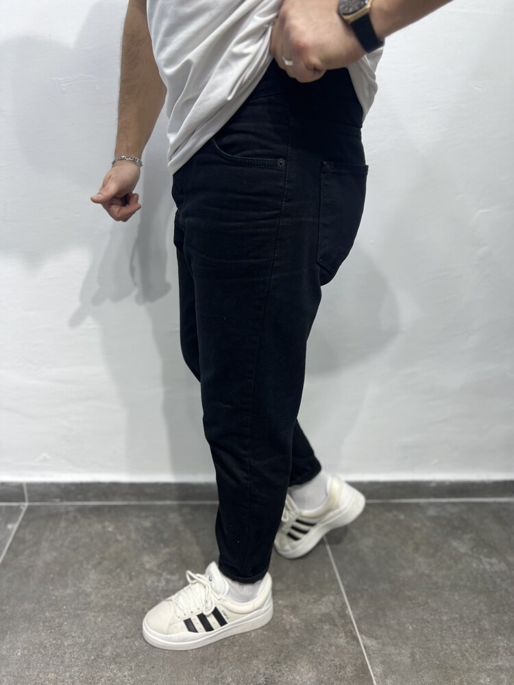 Yüksel bel siyah boyfrend kot pantolon