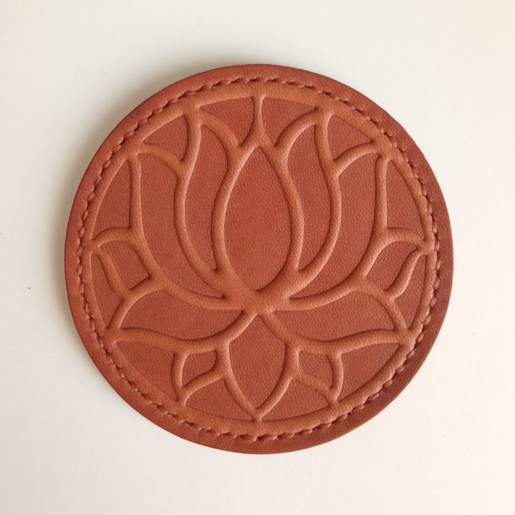 Lotus Deri Bardak Altlığı