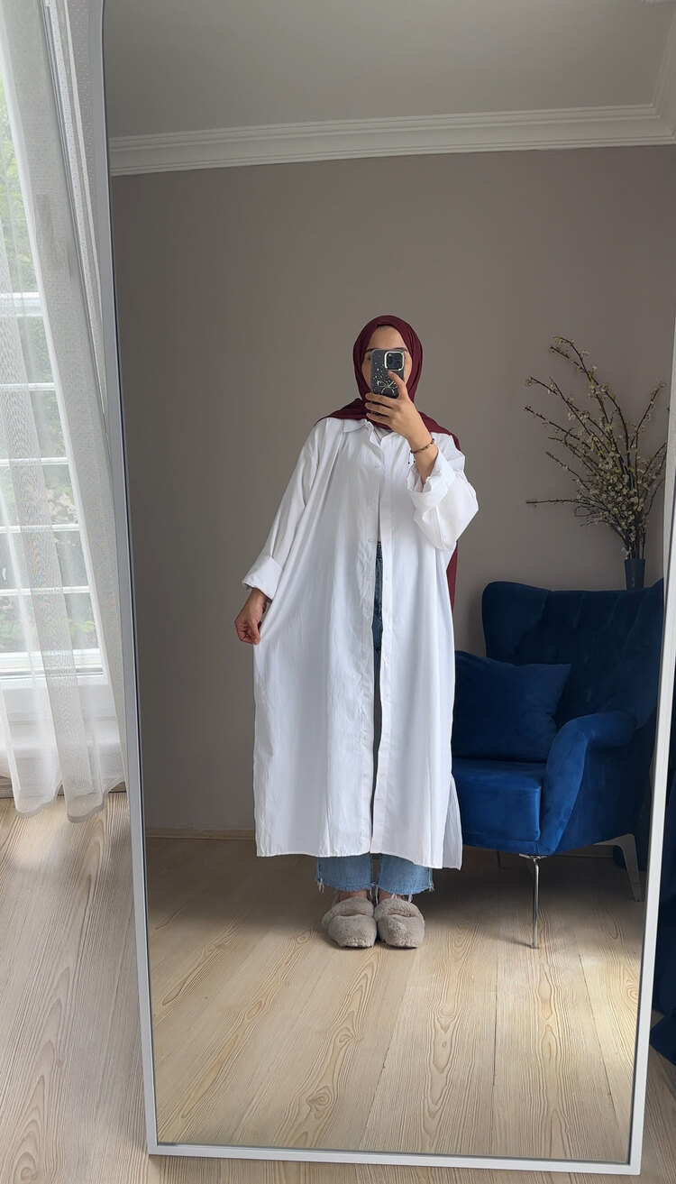 Tam boy oversize gömlek