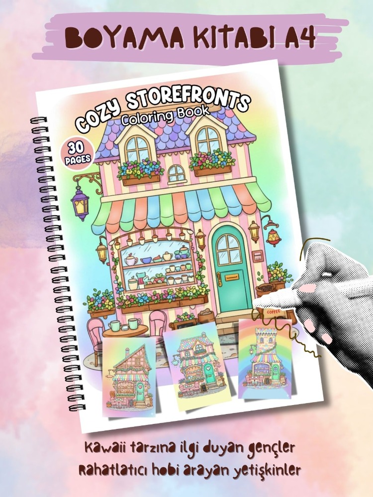 Cozy Storefronts Boyama Kitabı (A411)