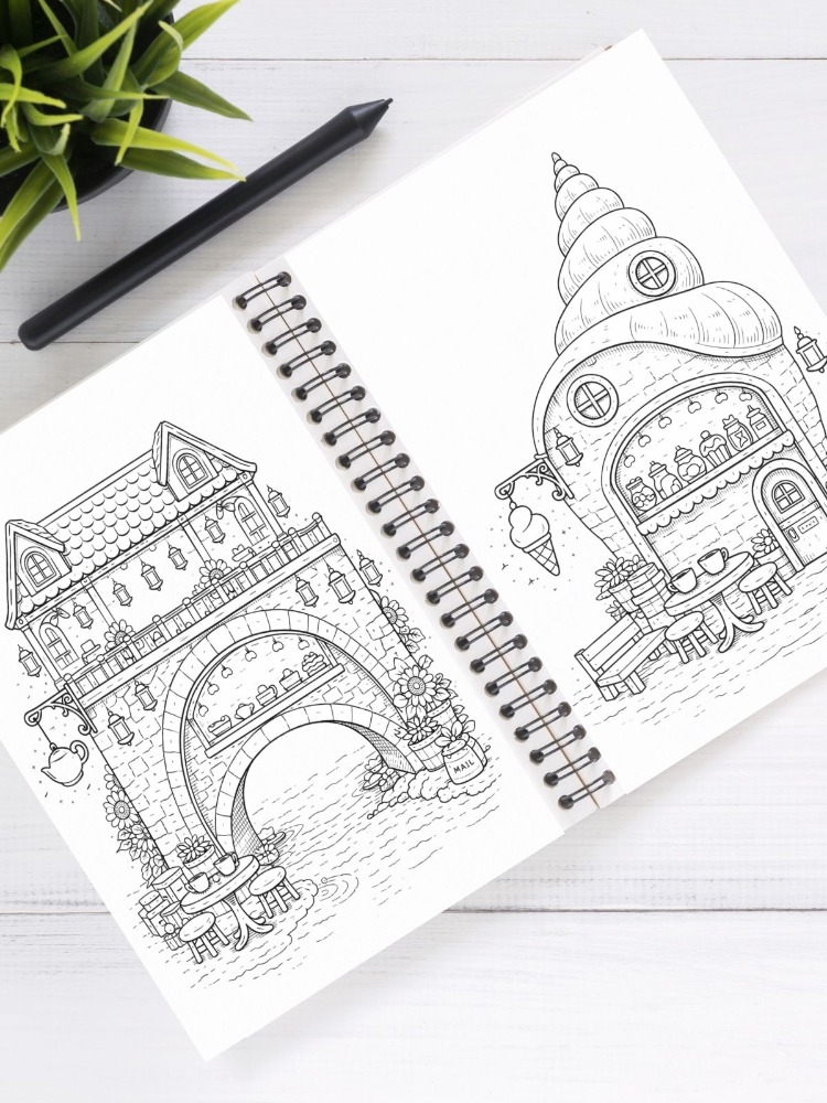 Cozy Storefronts Boyama Kitabı (A411)