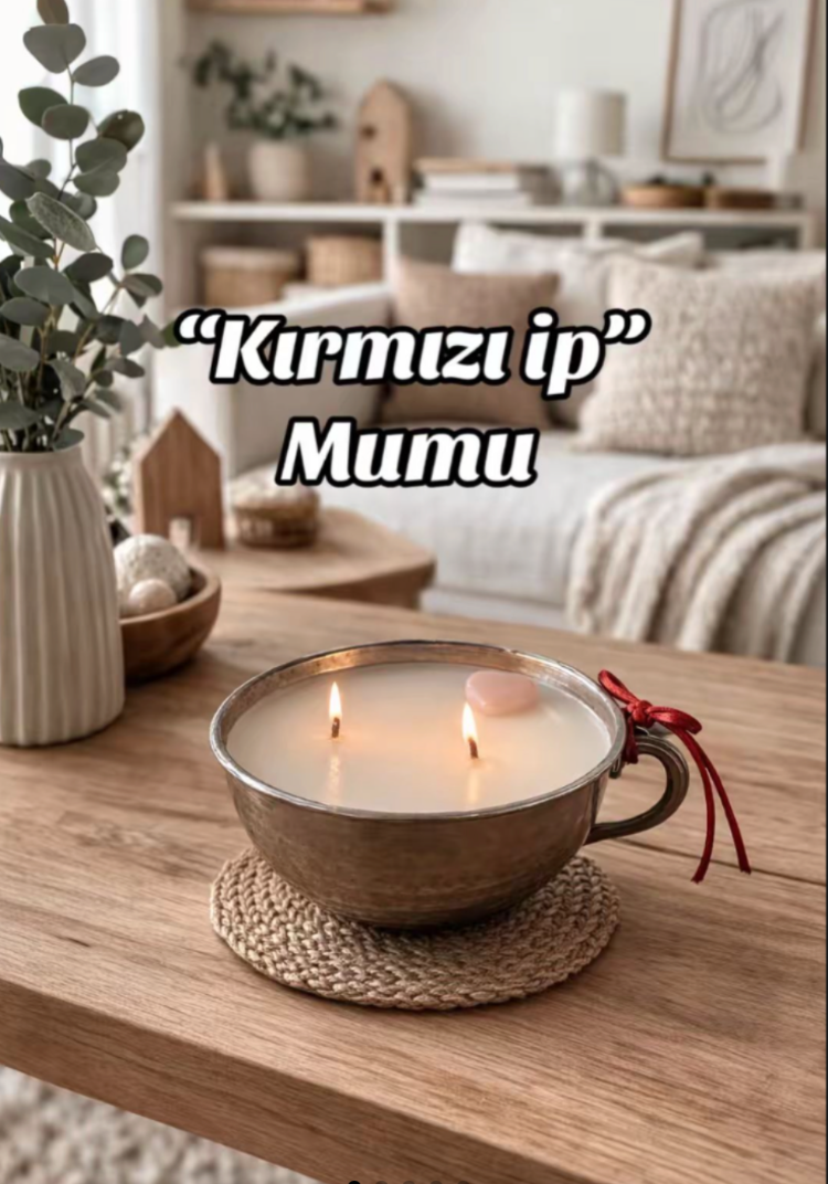 Kırmızı ip mumu 