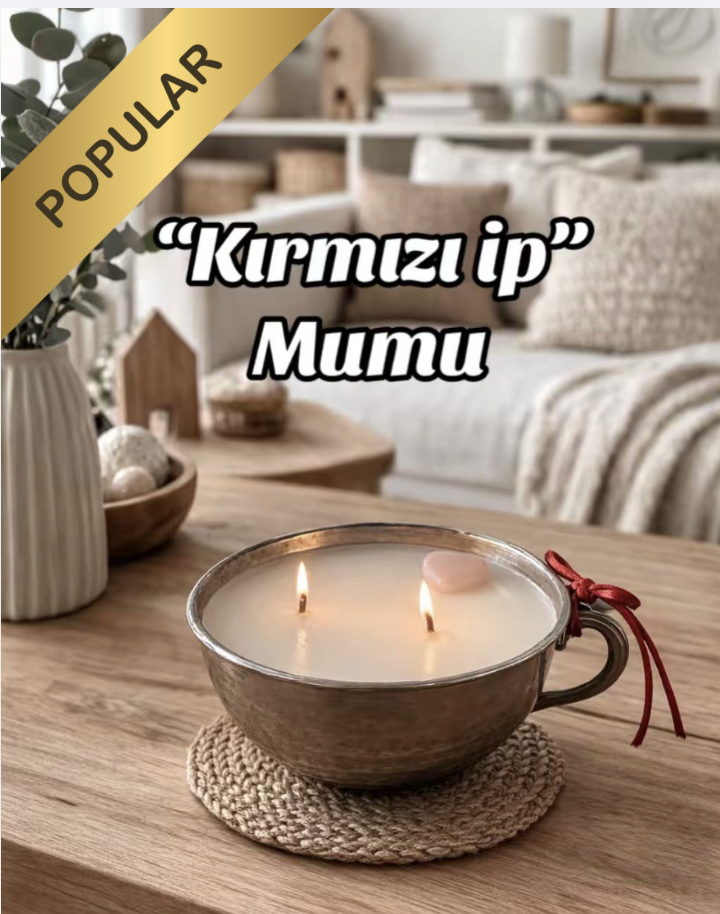 Kırmızı ip mumu
