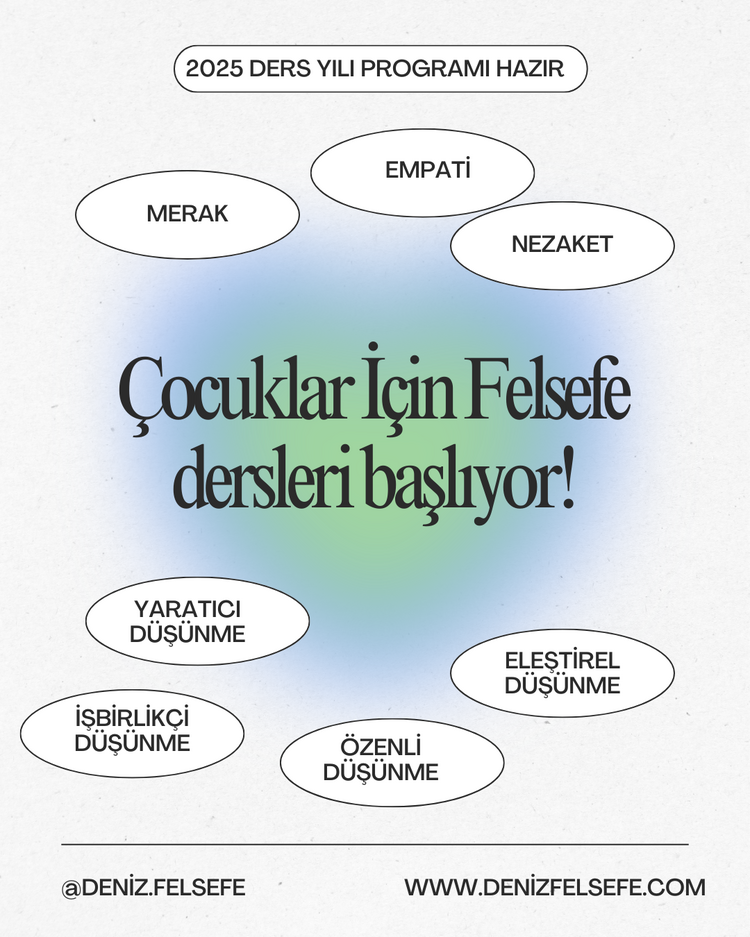 Çocuklar İçin Felsefe Atölyesi (7 HAFTA)