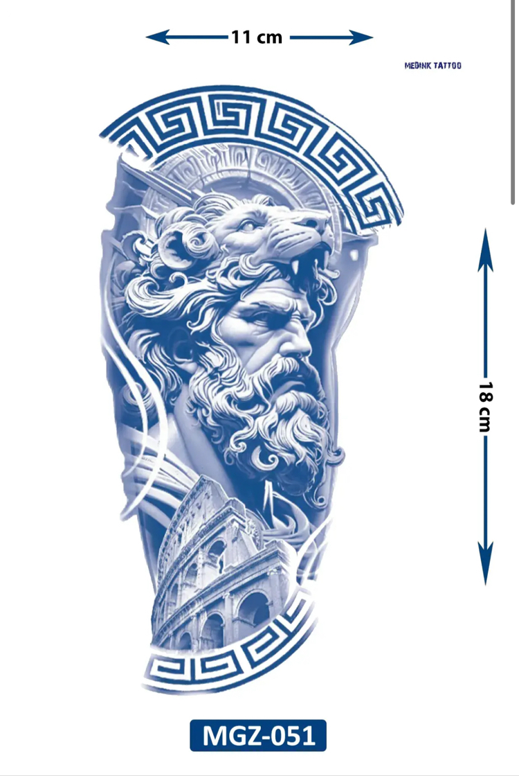 sonradan kararann Zeus desen geçici dövme