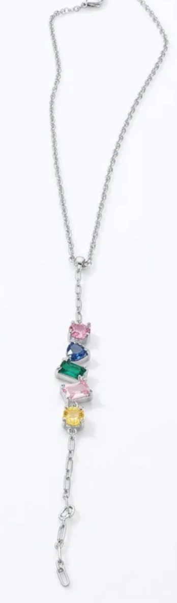 Rainbow Silver Necklace