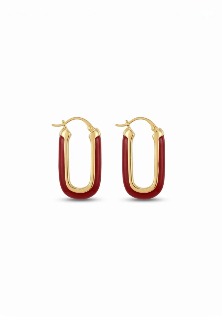 Bordo gold küpe