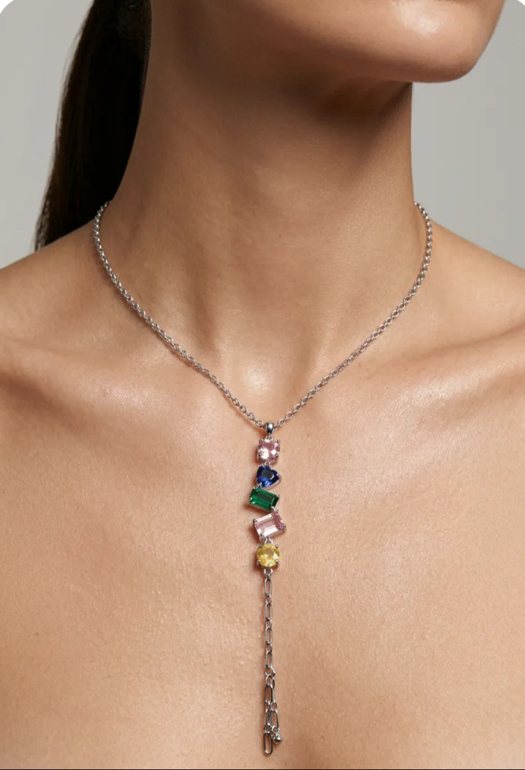 Rainbow Silver Necklace