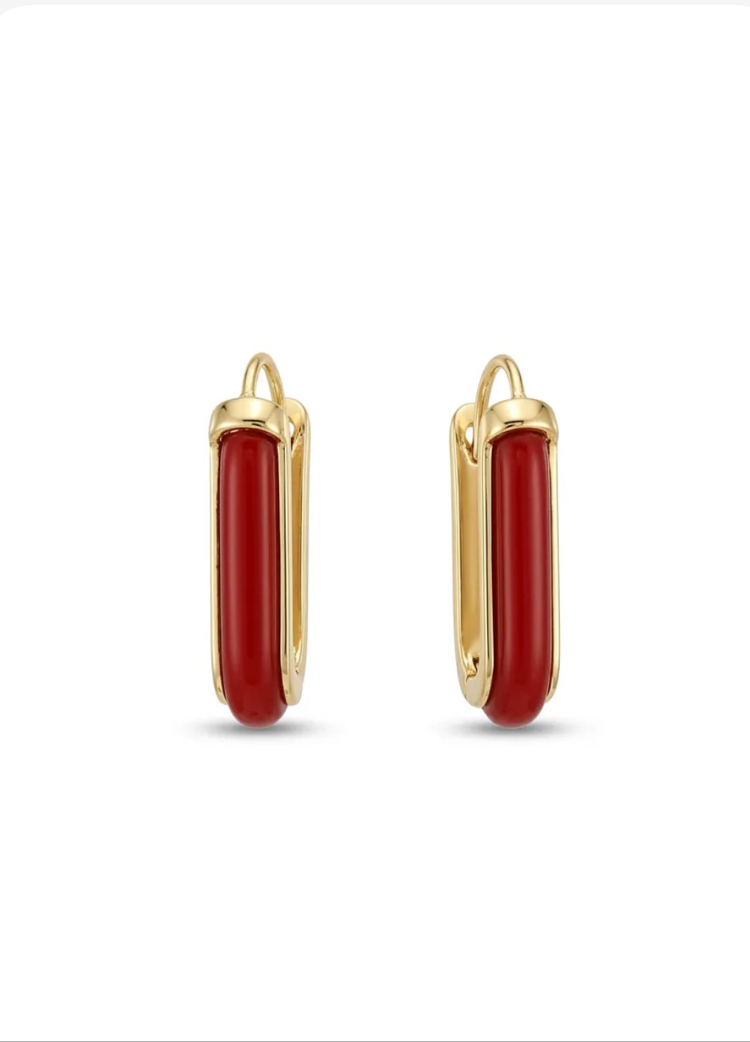 Bordo gold küpe