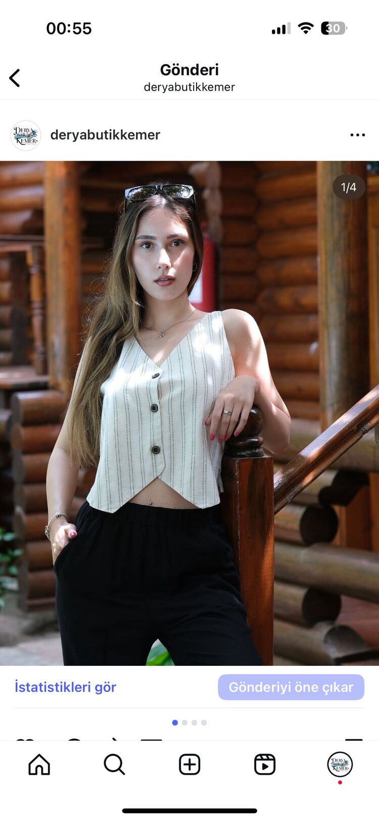 LASTİKLİ KETEN PANTOLON